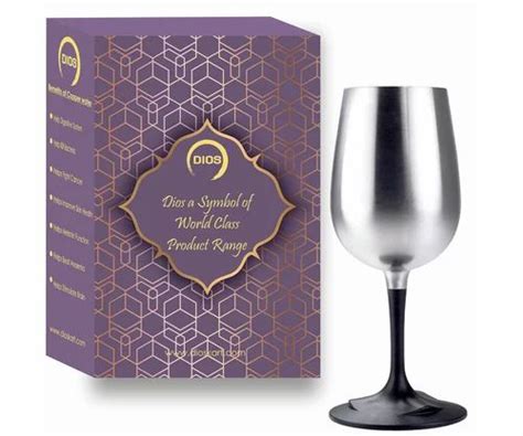 Stainless Steel Goblet Cum Wine Glass With Copper Platted Handle At Rs