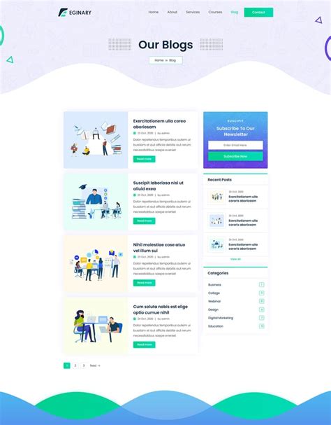 Eginary Education And University Html Template Site Templates Ft