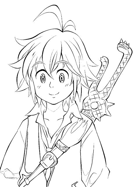 Meliodas Nanatsu No Taizai Para Colorear E Imprimir Anime Drawings