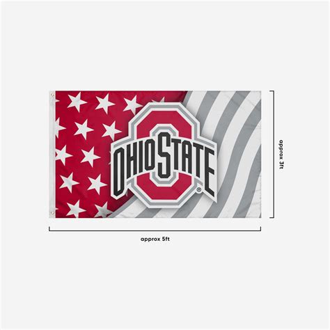 Ohio State Buckeyes Americana Horizontal Flag FOCO