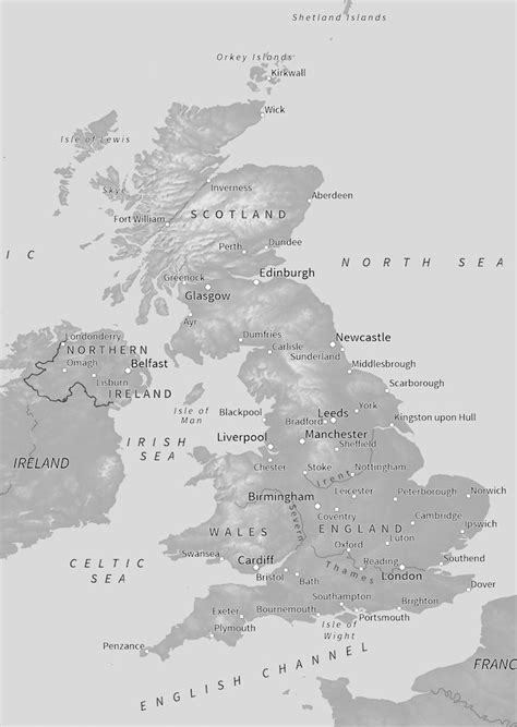 Physical Map Of The United Kingdom Uk The Marketing Engineer