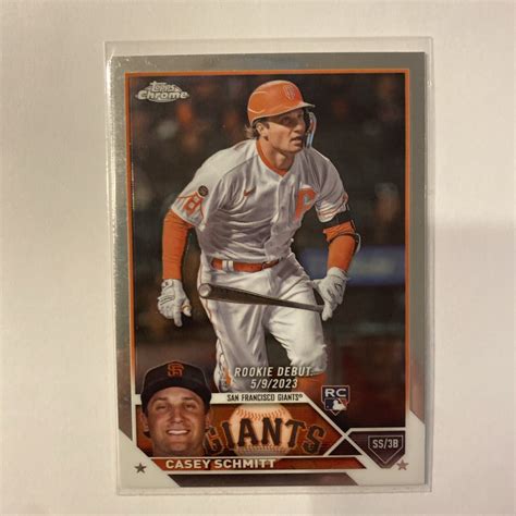 Casey Schmitt 2023 Topps Chrome Update Debut RC 134 Giants EBay