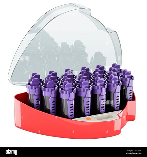 Compact Multi Size Hot Rollers 3D Rendering Isolated On White Background Stock Photo Alamy