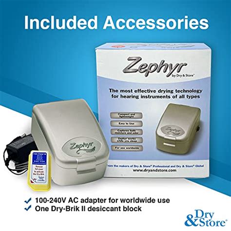 Zephyr By Dry And Store Hearing Instrument Dryerdehumidifier For Care And Maintenance Of