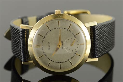 Vintage Geneva 32mm Mechanical Wrist Watch Mens Property Room