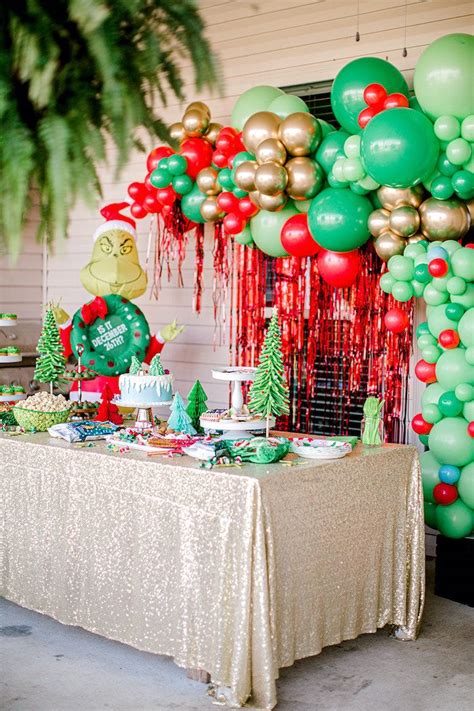 Karas Party Ideas Whobilation Grinch Christmas Birthday Party Kara