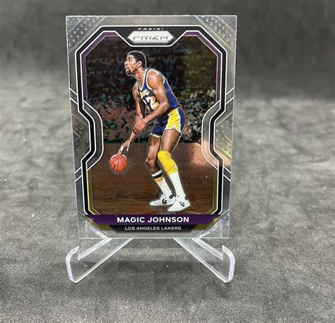 Panini Prizm Magic Johnson Silver Base Lakers Hof Ebay