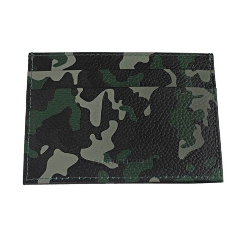 Green Camouflage Credit Card Holder Zippo Top Original American