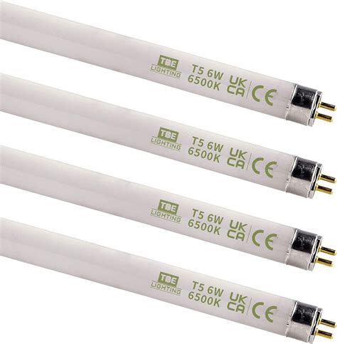 TBE LIGHTING T5 6w Fluorescent Tube Lamps 225mm - CFL Bulbs - G5 2-Pin