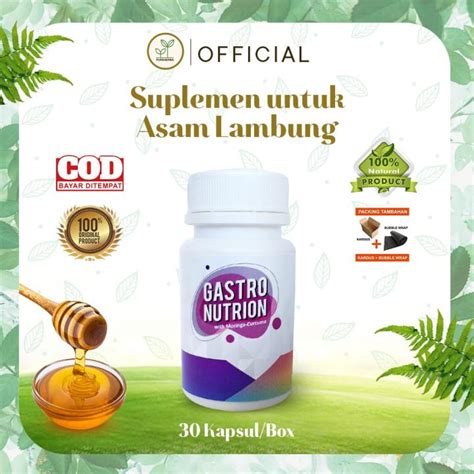 Gastro Nutrion Obat Asam Lambung Herbal Maag Mual Muntah Kapsul