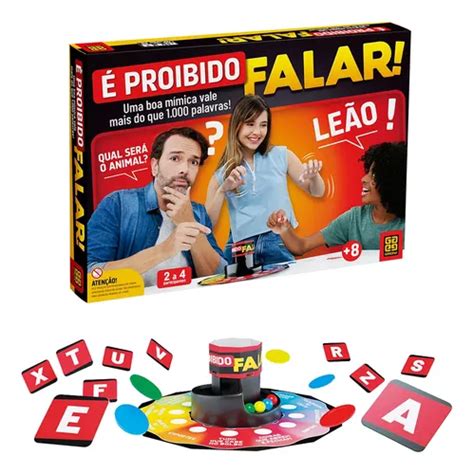 Jogo Tabuleiro Proibido Falar Grow Mesa Mimicas Brinquedo Mercadolivre