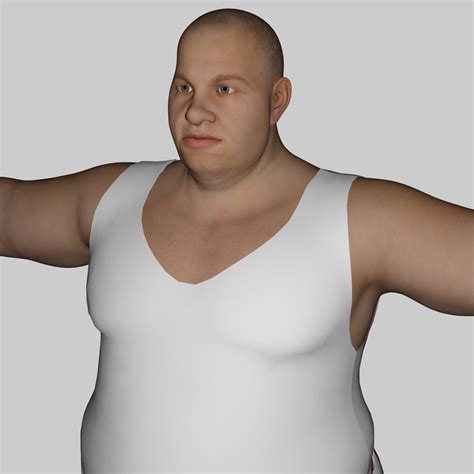 Realistic Fat Man Rigged Dressed D Model Ds Dwg Dxf Fbx