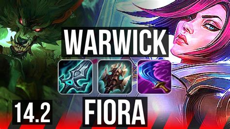 WARWICK Vs FIORA TOP 8 Solo Kills 10 1 3 Dominating NA Diamond