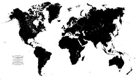 Detailed World Map Vector At Collection Of Detailed