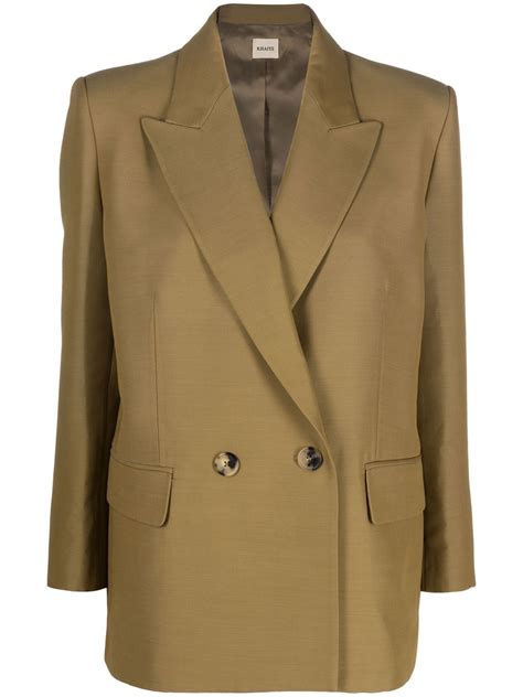 Khaite Double Breasted Blazer Farfetch