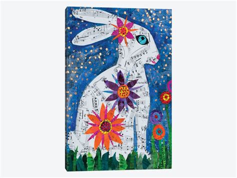 Flower Rabbit Canvas Art By Teal Buehler Icanvas