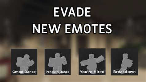 ALL NEW EVADE EMOTES EVADE ROBLOX YouTube