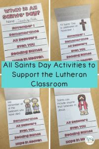 All Saints Day Activities to Support the Lutheran Classroom - Teach by ...