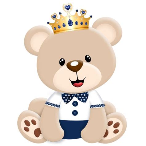 Osito Rey Png El Taller De Hector In 2022 Baby Bear Baby Shower