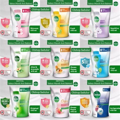 Jual Dettol Body Wash Refill Ml All Varial 410 Ml Sabun Mandi Cair