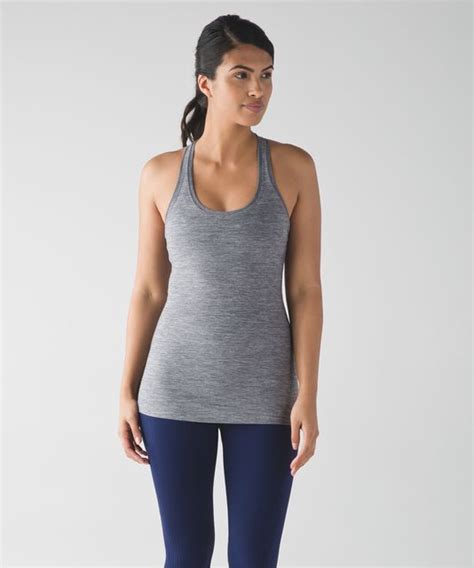 Lululemon Cool Racerback Exhale Heathered Slate Battleship Lulu