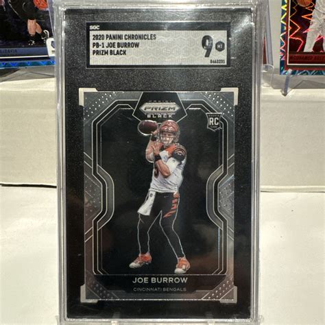 2020 Panini Chronicles Joe Burrow Prizm Black RC PSA 9 Invest EBay