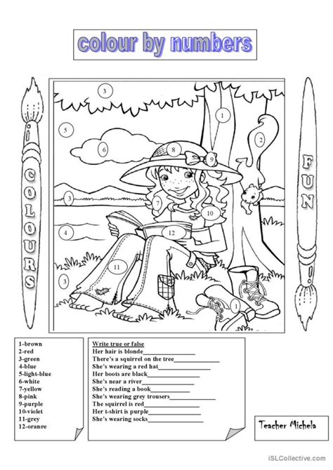 Colour By Numbers English Esl Worksheets Pdf And Doc