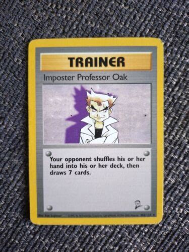 Imposter Professor Oak Nd Edition Rare Base Set Pokemon Card