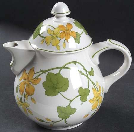 Villeroy Boch Geranium Non Ribbed Rim Teapot Lid Tea Pots