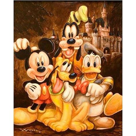 D Diamond Painting Complet Broderie Par Num Ros Mickey Copains