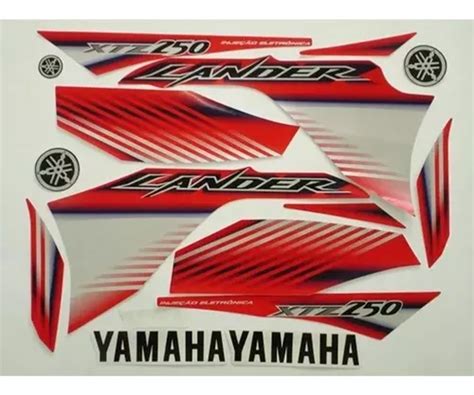 Kit De Adhesivos Para Yamaha Xtz 125 2009 Red Track Set MercadoLibre