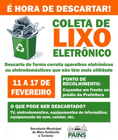 Prefeitura Realiza Campanha Para Coleta De Lixo Eletrônico