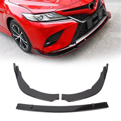 Gloss Front Bumper Lip Kit Spoiler Fit For Toyota Camry Se Xse Jdm