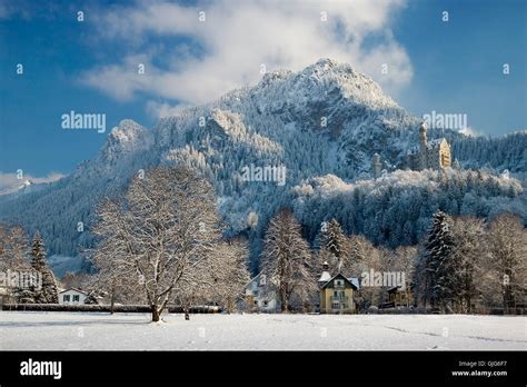 Mountains Winter Bavaria Stock Photo Alamy