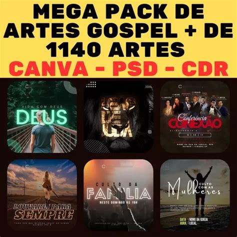 Pack Artes Gospel E Igrejas Edit Canva Psd E Cdr 2023