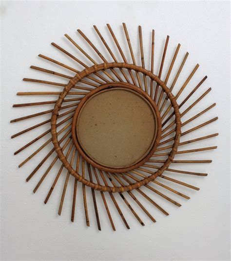 Rattan Sunburst Twisted Mirror 1960s For Sale At 1stdibs Rattan