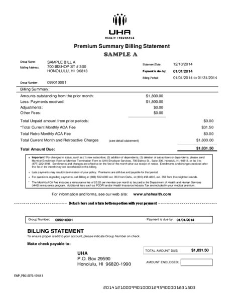 2022 Billing Statement Fillable Printable Pdf Forms Handypdf Images