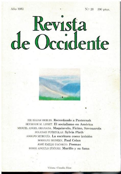 REVISTA DE OCCIDENTE Nº 20 Sir Isaiah Berlin Recordando a Pasternak