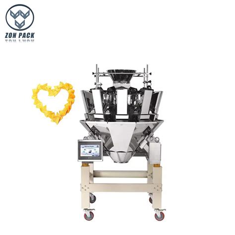 Automatic 10 Head Sheet Food Weighing And Packing Machine Multihead