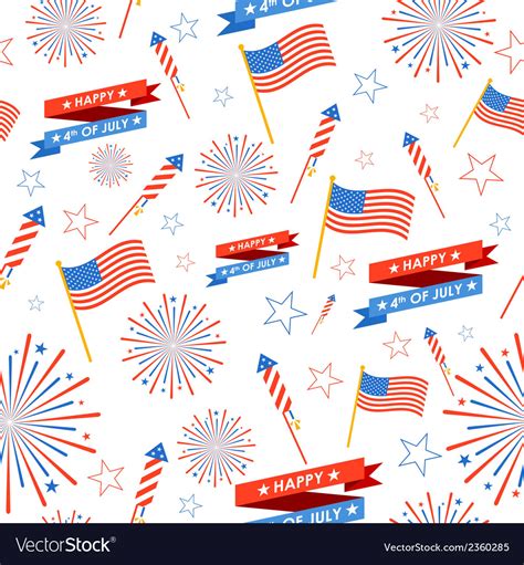 Seamless Pattern For Th Of July Royalty Free Vector Image