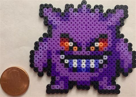 Gengar Pokemon Mini Bead Sprite Perler Artkal Pixel Art Icon Retro