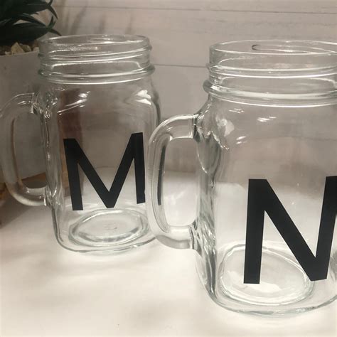 Personalized Mason Jar Mug Custom Glass Coffee Mug Coffee Etsy