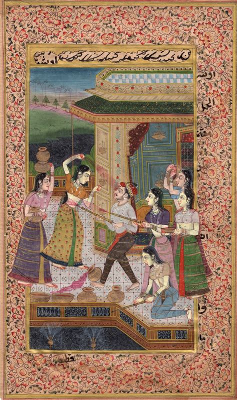 Rajasthani Miniature Painting Handmade Indian Maharajah Holi Festival Folk Art Rajasthani