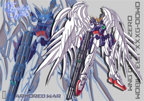 Wallpaper Mobile Suit Gundam Wing Wing Gundam Zero Artwork Digital Art Fan Art Anime