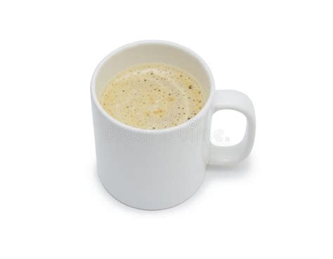 White Ceramic Coffee Mug. Isolated on a White. Stock Image - Image of ...