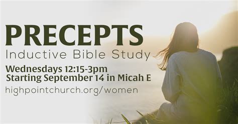 Precepts Women S Bible Study High Point Church