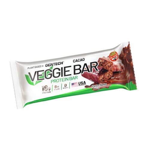 Barra De Proteinas Sabor Low Carb Veggie Sabor Mani Gentech La