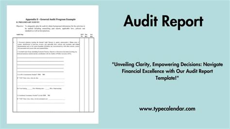 Free Printable Audit Report Templates Pdf Excel Word Example