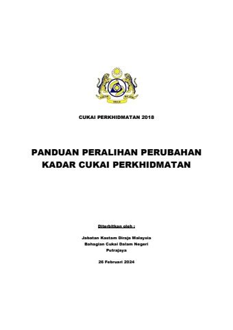 Panduan Peralihan Perubahan Kadar Cukai Perkhidmatan Noor Azizan