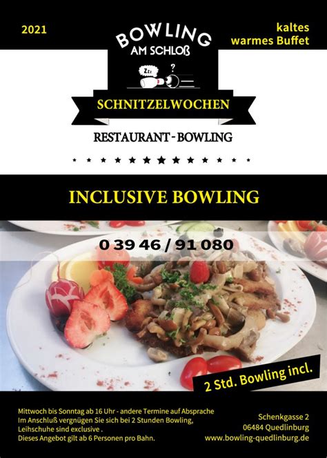 Schnitzelwochen Bowling Am Schloss Quedlinburg Harz